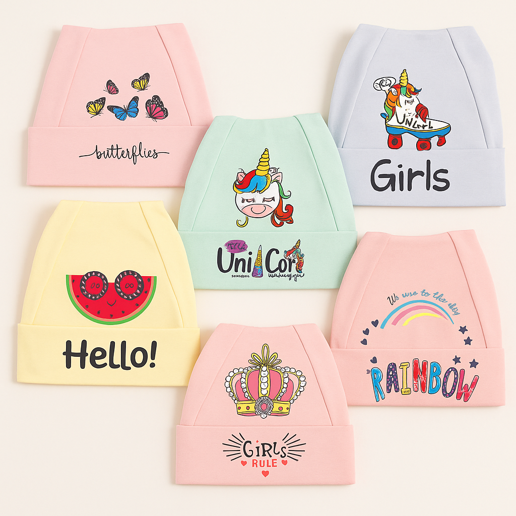 Dívčí čepice s potiskem 3-9 měsíc 