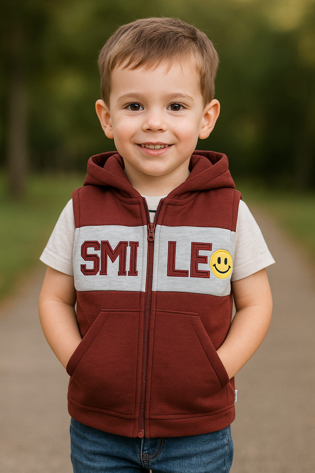 Prošívaná dětská vesta chlapecké 