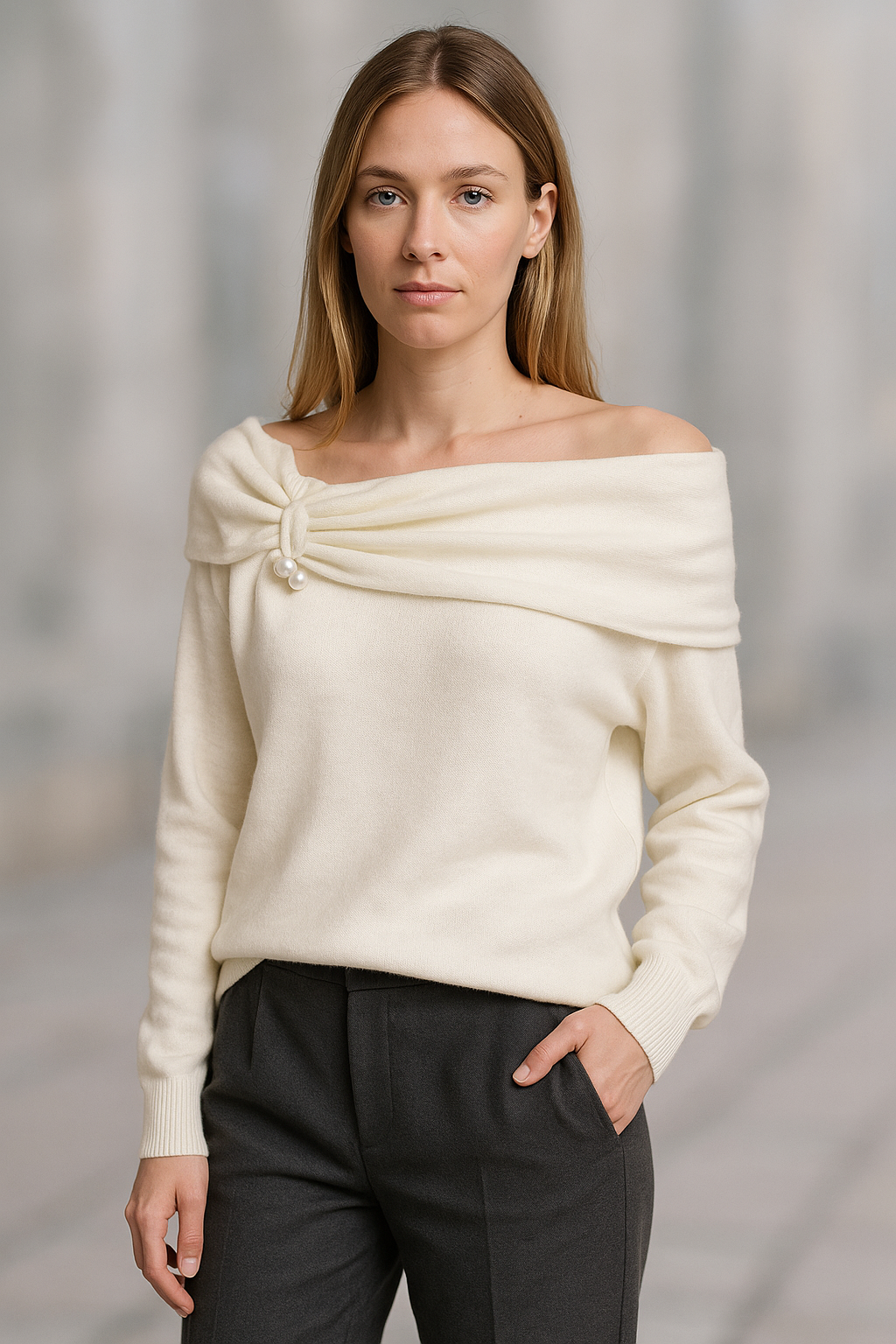 Dámský svetr bílý One Size