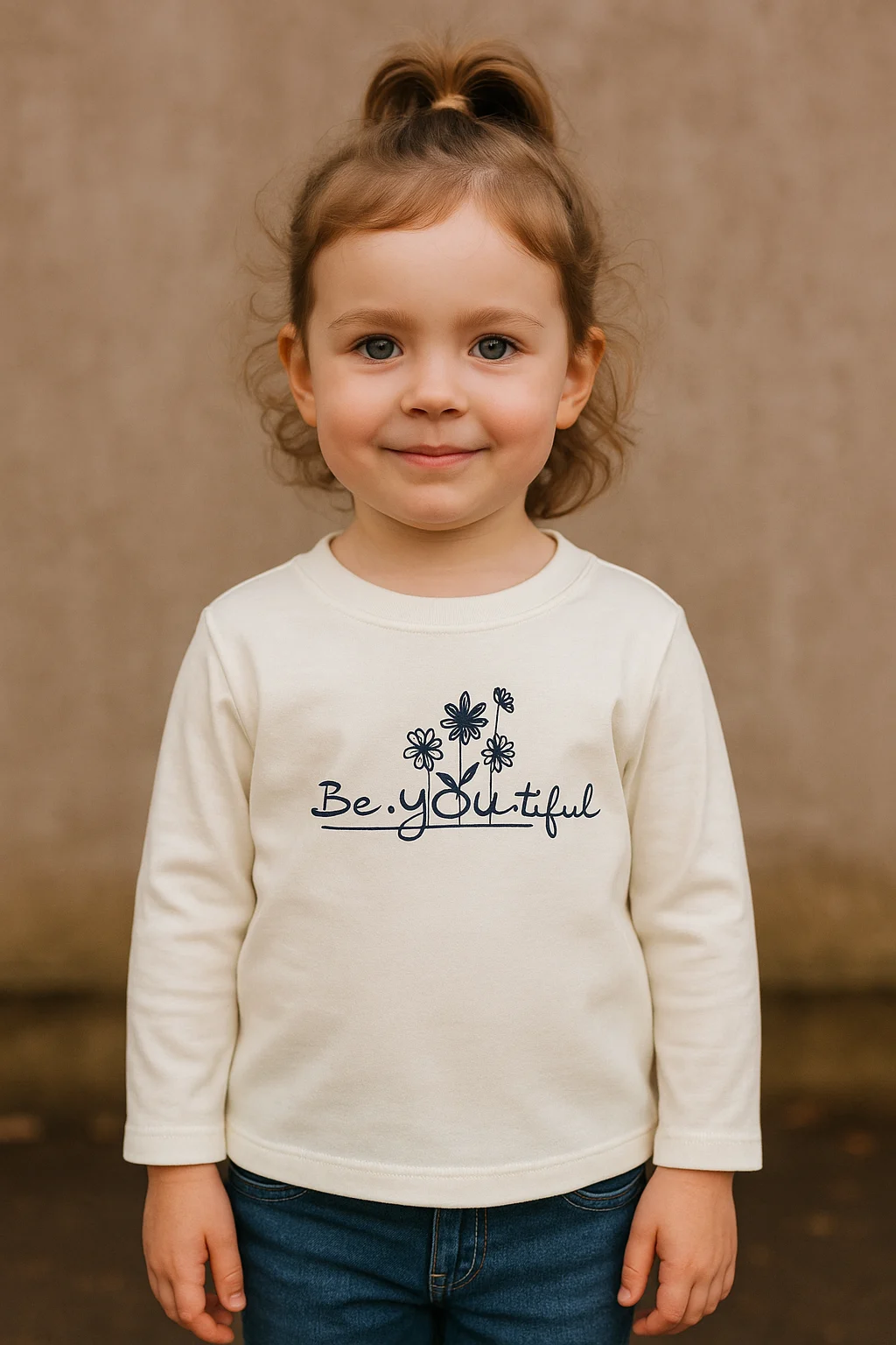 Dívčí mikina bílá s potiskem 