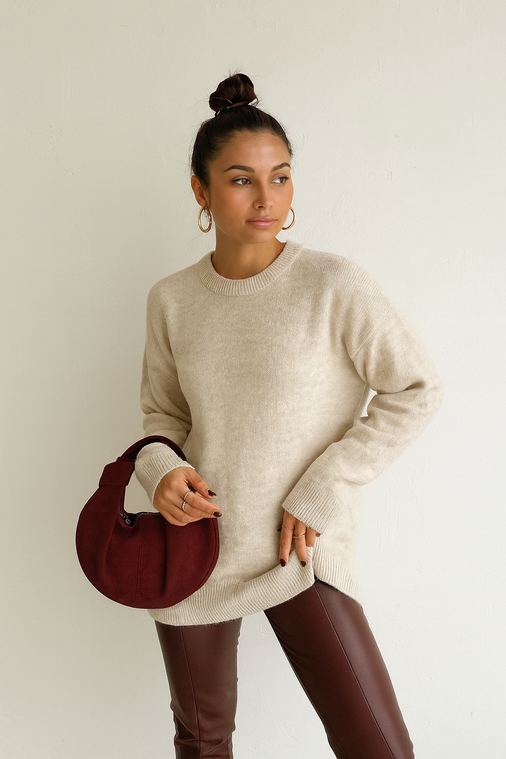 Dámský pletený svetr dlouhý 