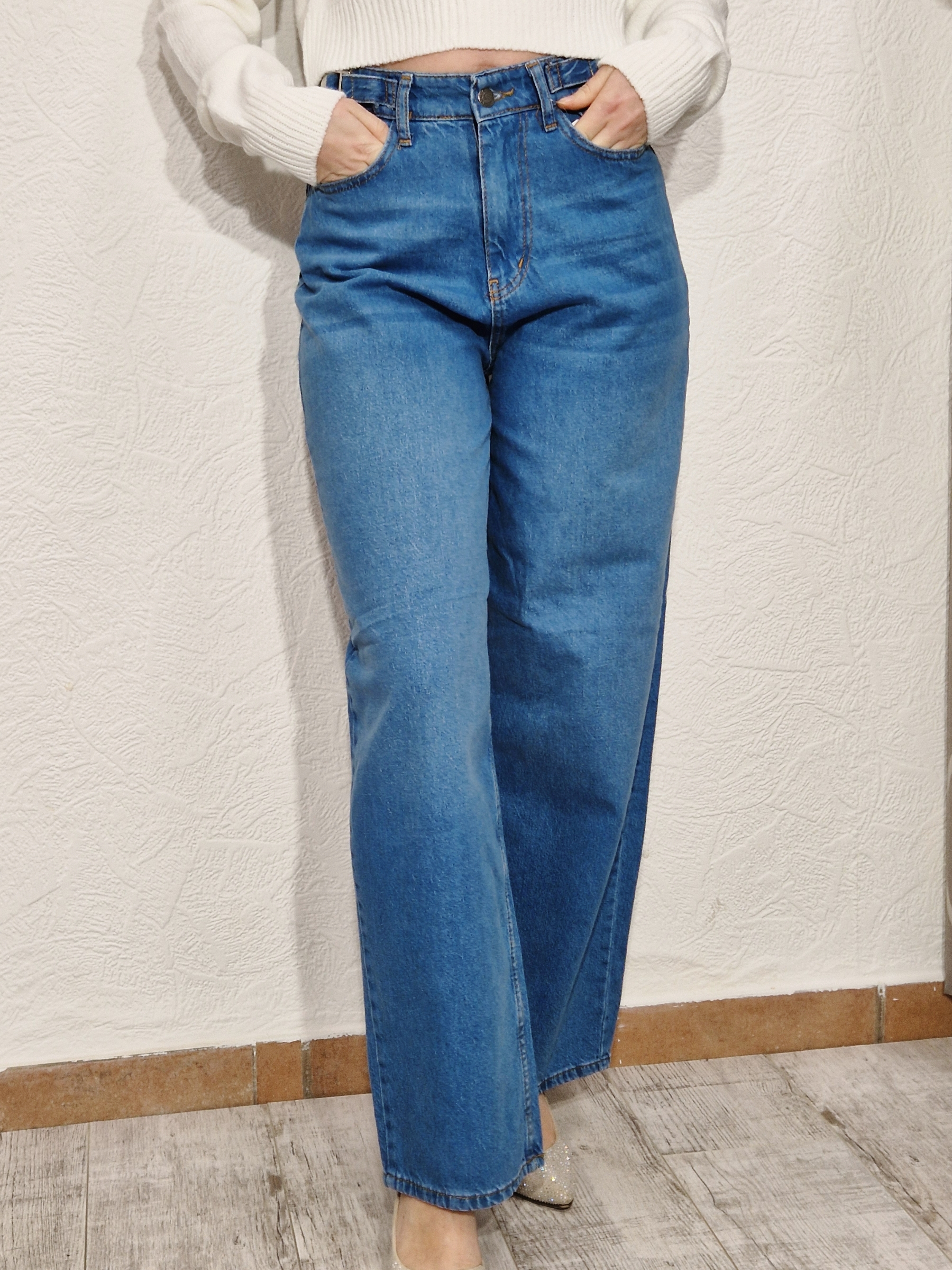 Dámské džíny široké nohavice