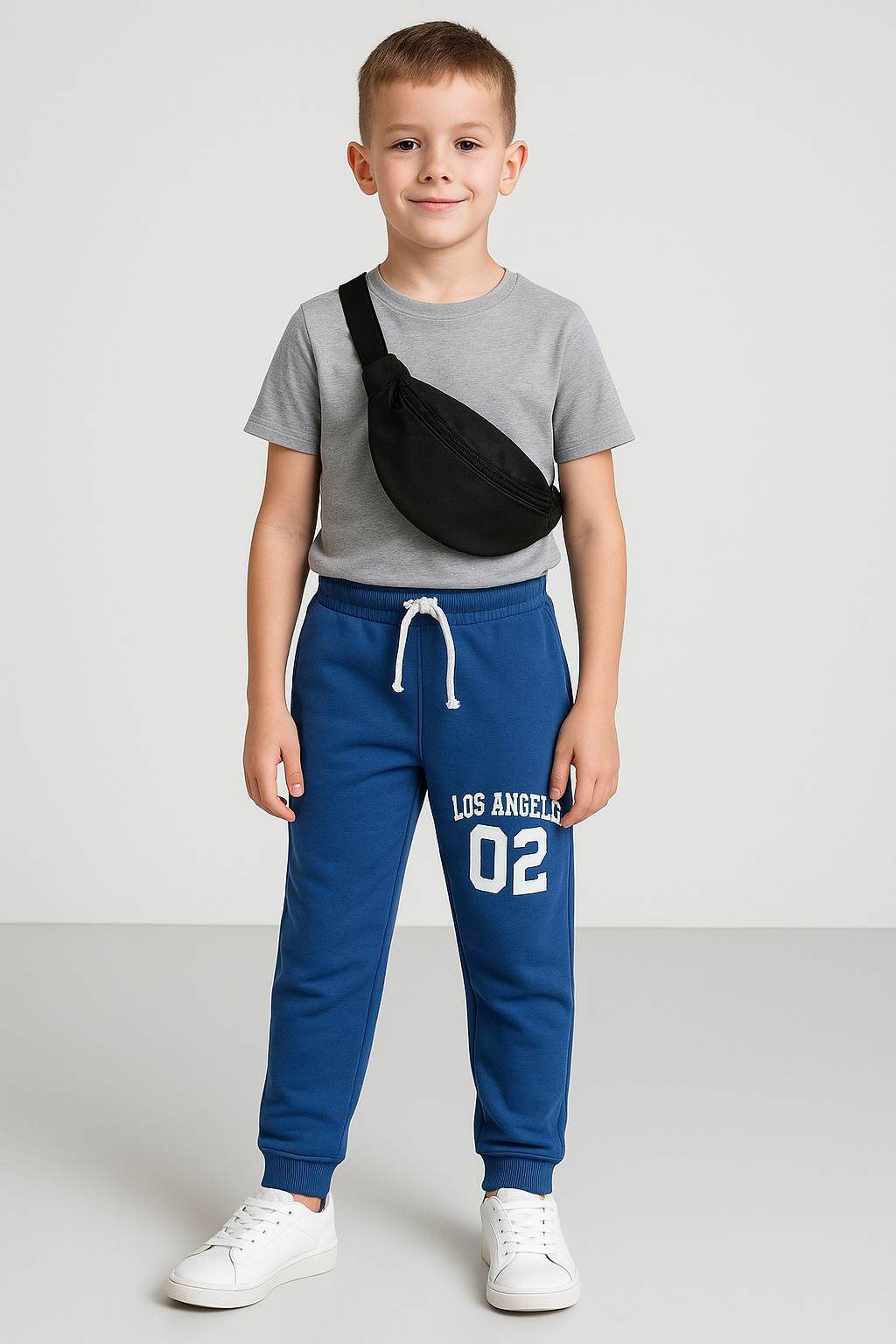 Chlapecké tepláky s brašnou 