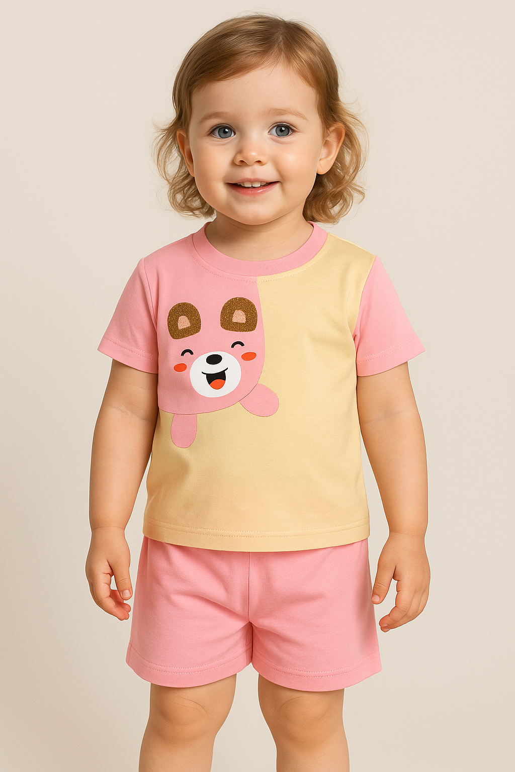 Letní Souprava pro miminka-dívčí tričko+kraťasy 