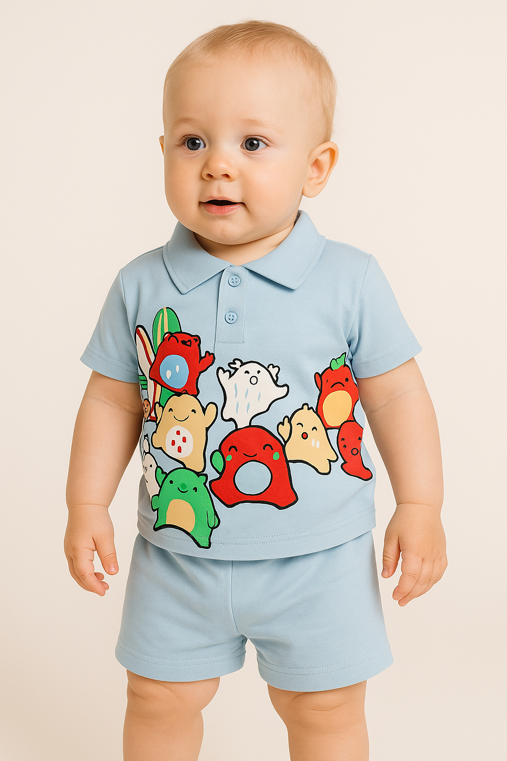 Letní souprava pro miminka/malé chlapce tričko+kraťasy 