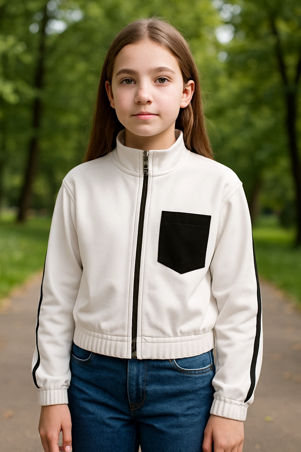 Dívčí mikina se zipem 