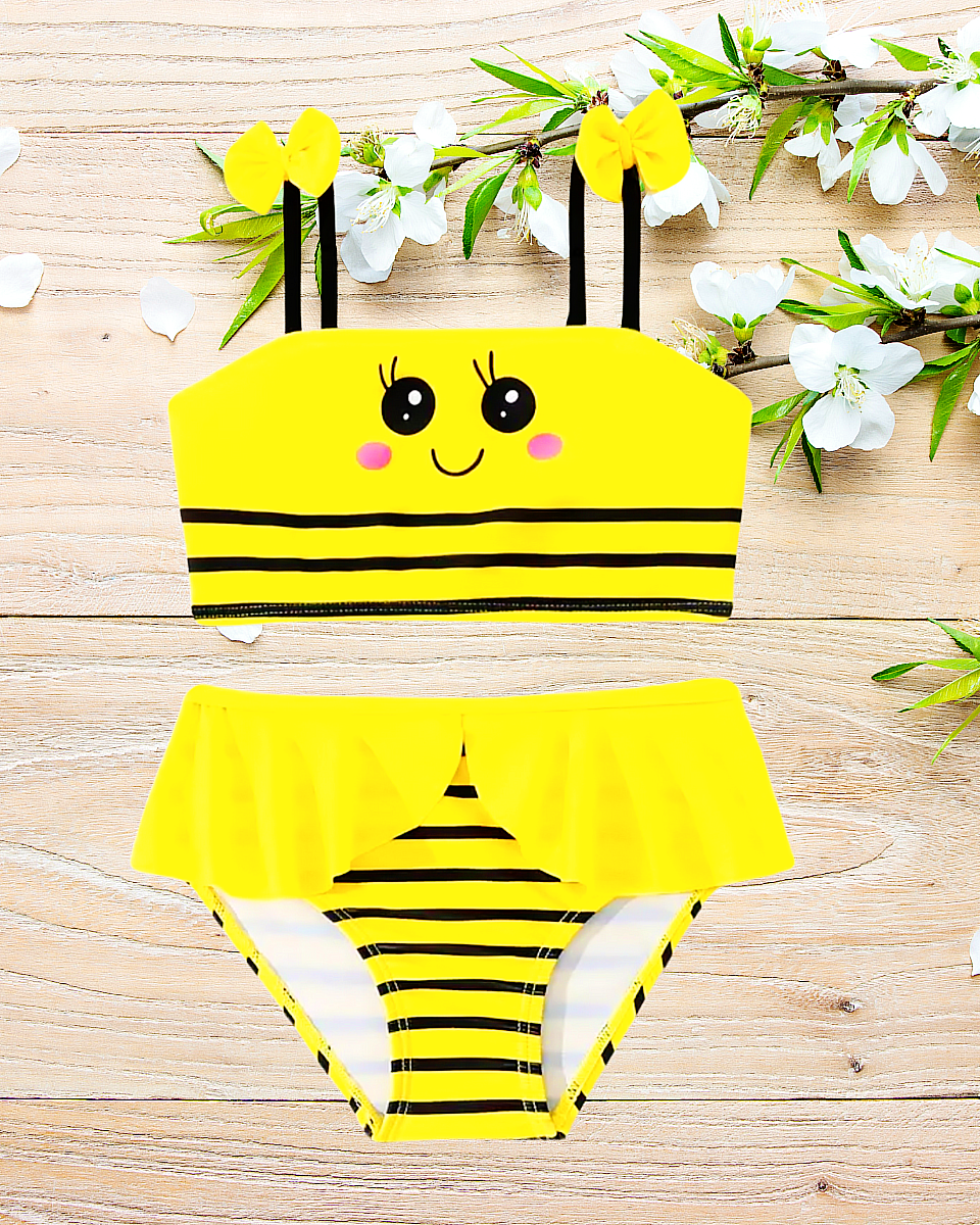 Roztomilé dvoudílné plavky-pro malé dívky 