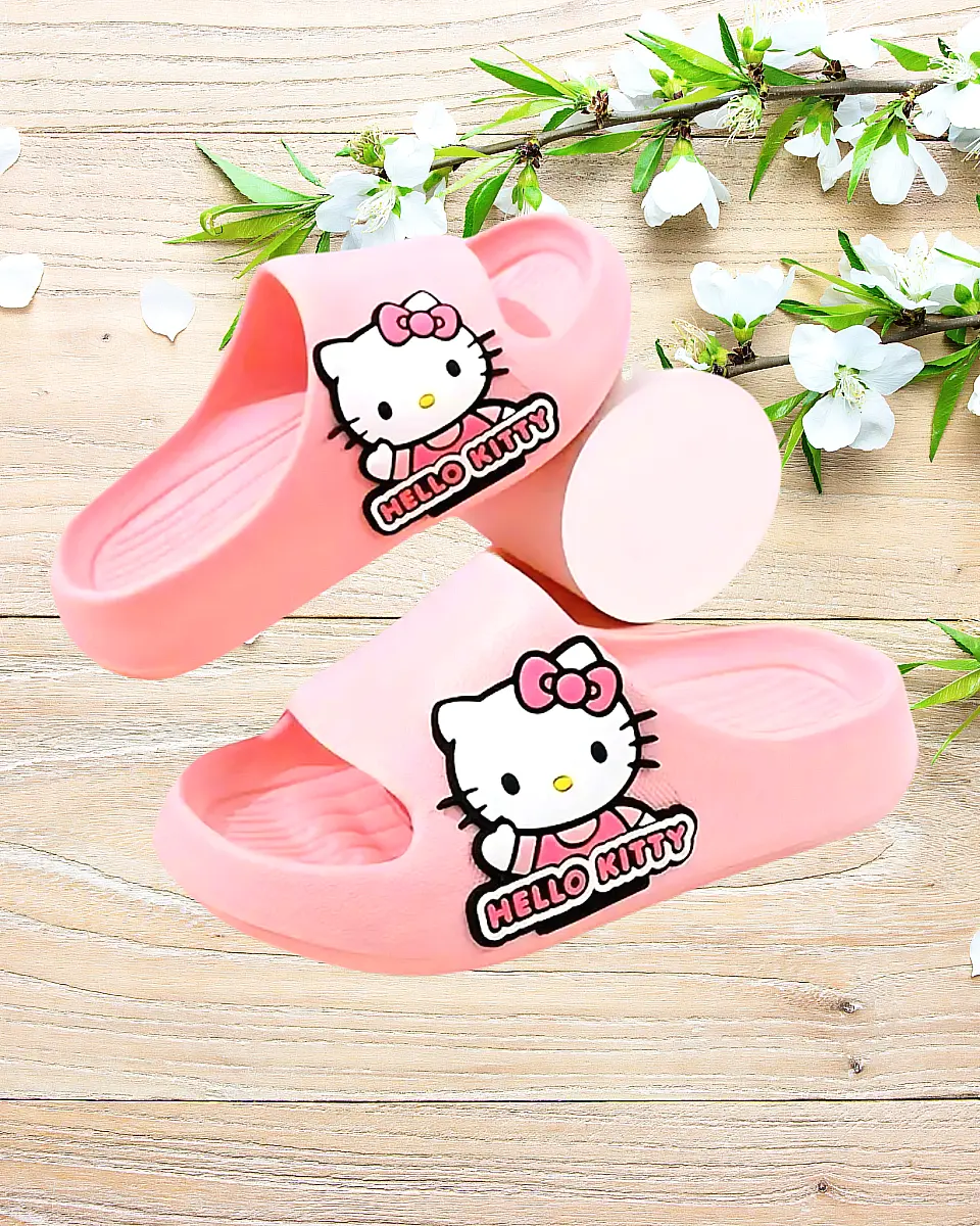 Gumové pantofle dívčí s nálepkou HELLO KITTY