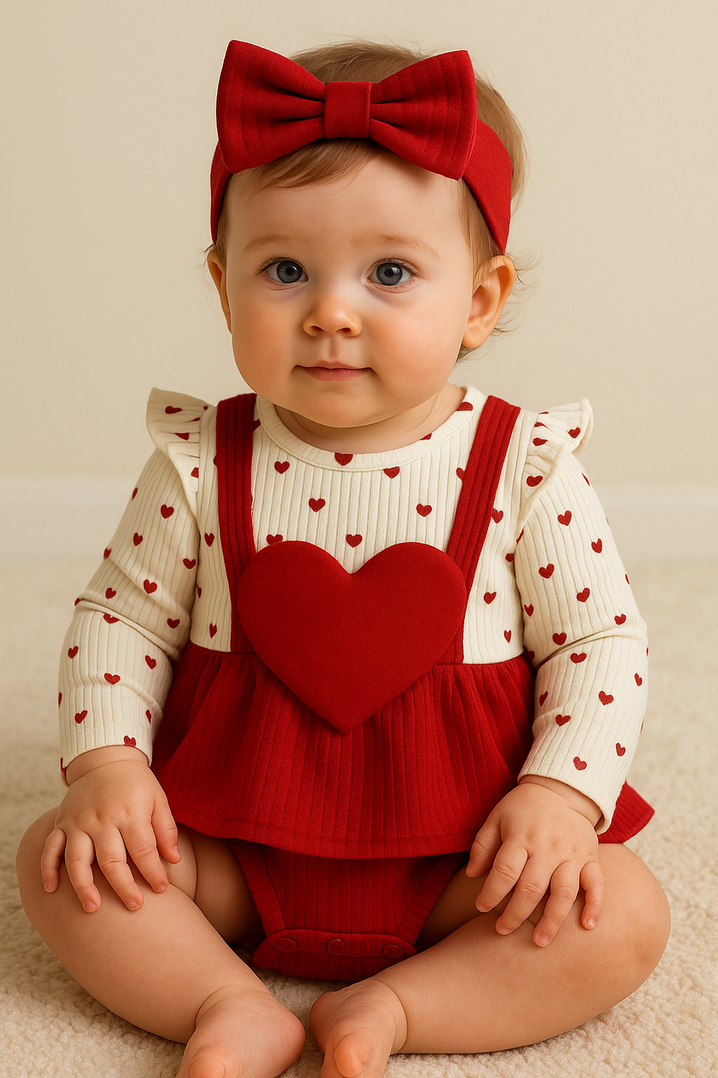 Bodyček s neoddělitelnou šatičky a mašlí 