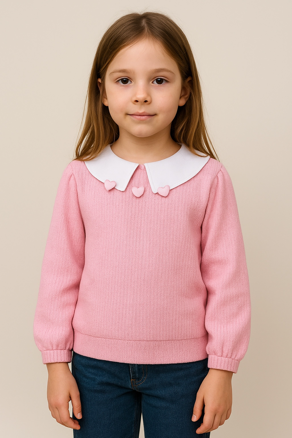 Dívčí mikina s velkým límcem 