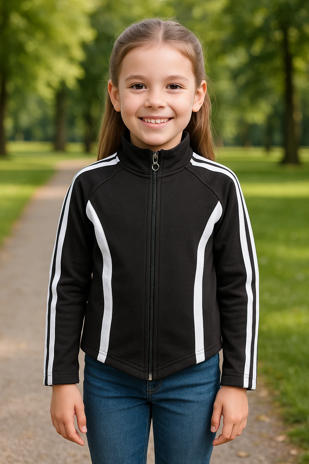 Dívčí sportovní krátká mikina 