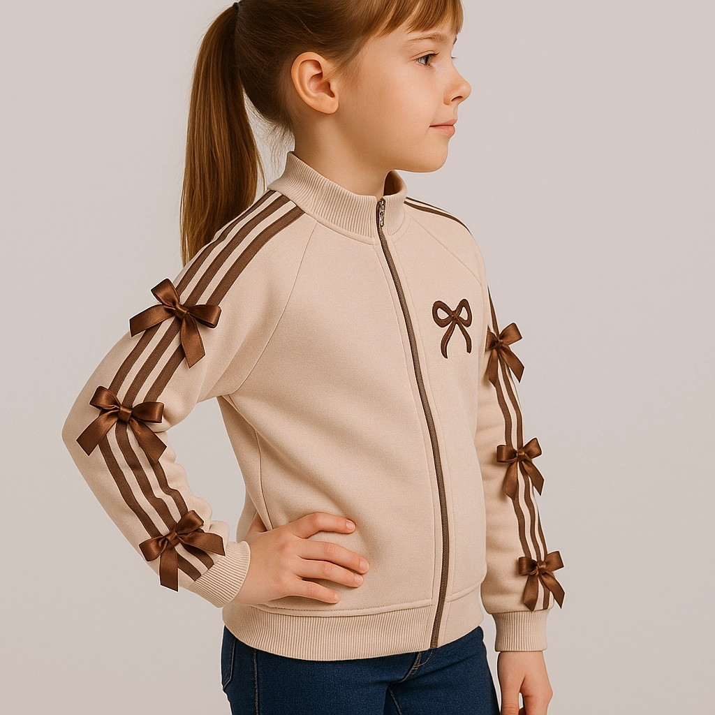 Dívčí mikina s mašlí 