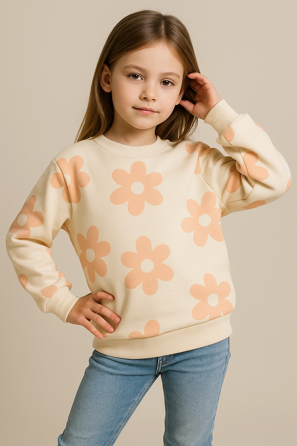 Dívčí mikina s fleecem 