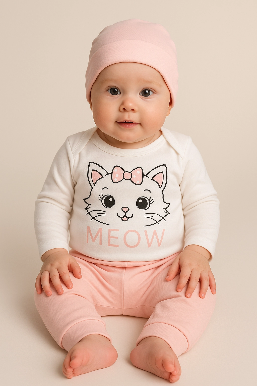 Souprava pro miminka 3 Dílna-Bodyček, kalhoty, čepice