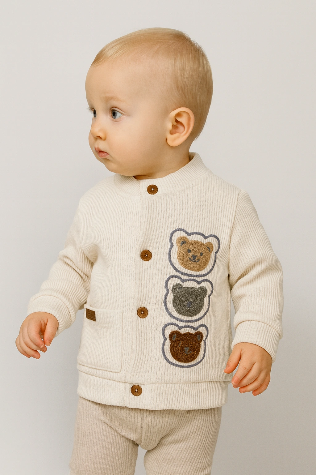 Roztomilá mikina pro miminka v krémové barvě 