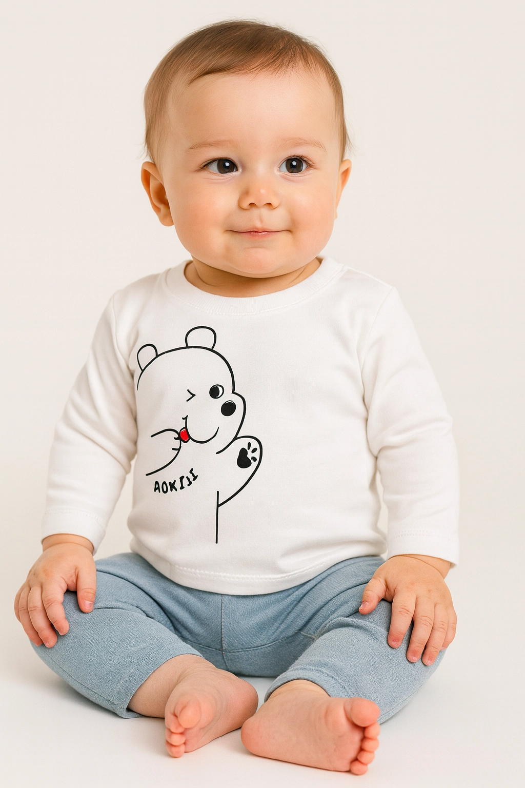 Bavlněná lehká mikina pro miminka s potiskem 