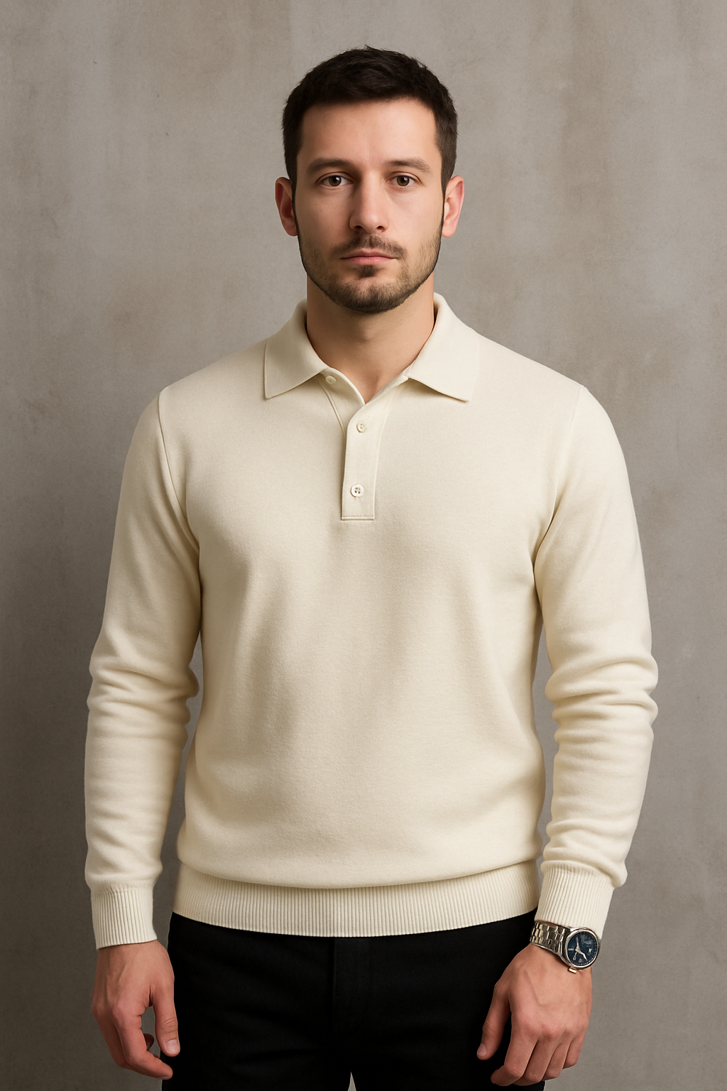 Pánský svetr Bílá-krémová barva 