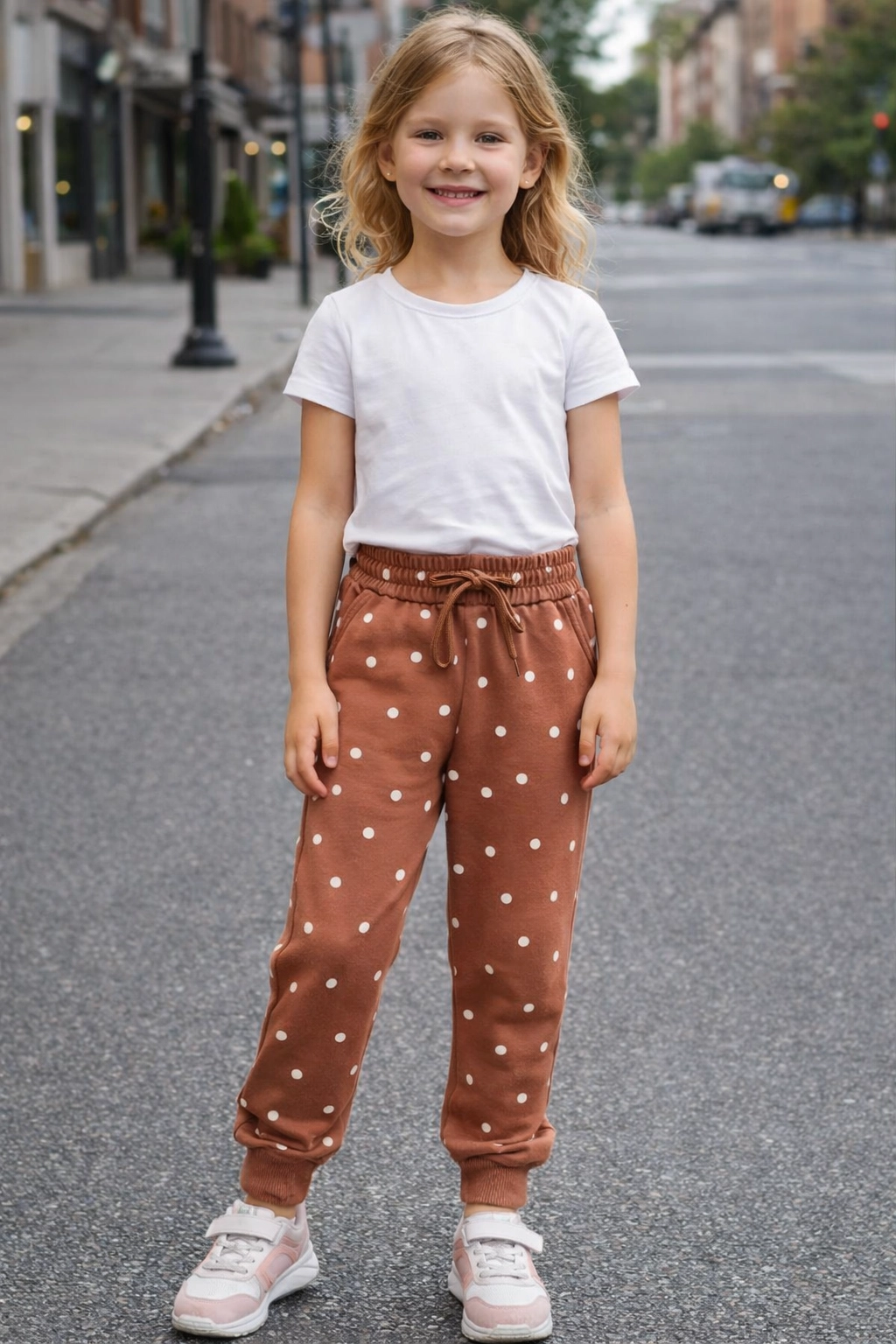 Dívčí tepláky s fleecem 