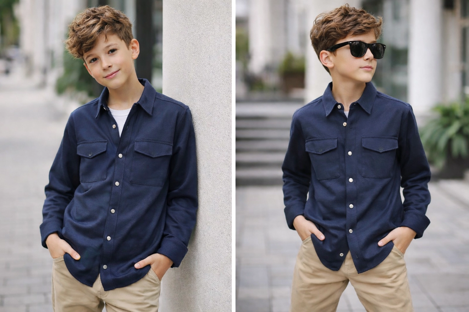 Chlapecká košile s kapsami 