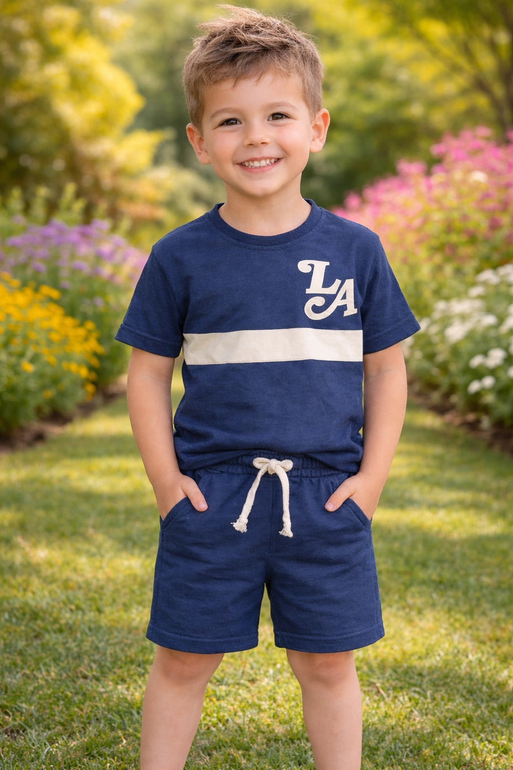 Chlapecká letní souprava Tričko+kraťasy 