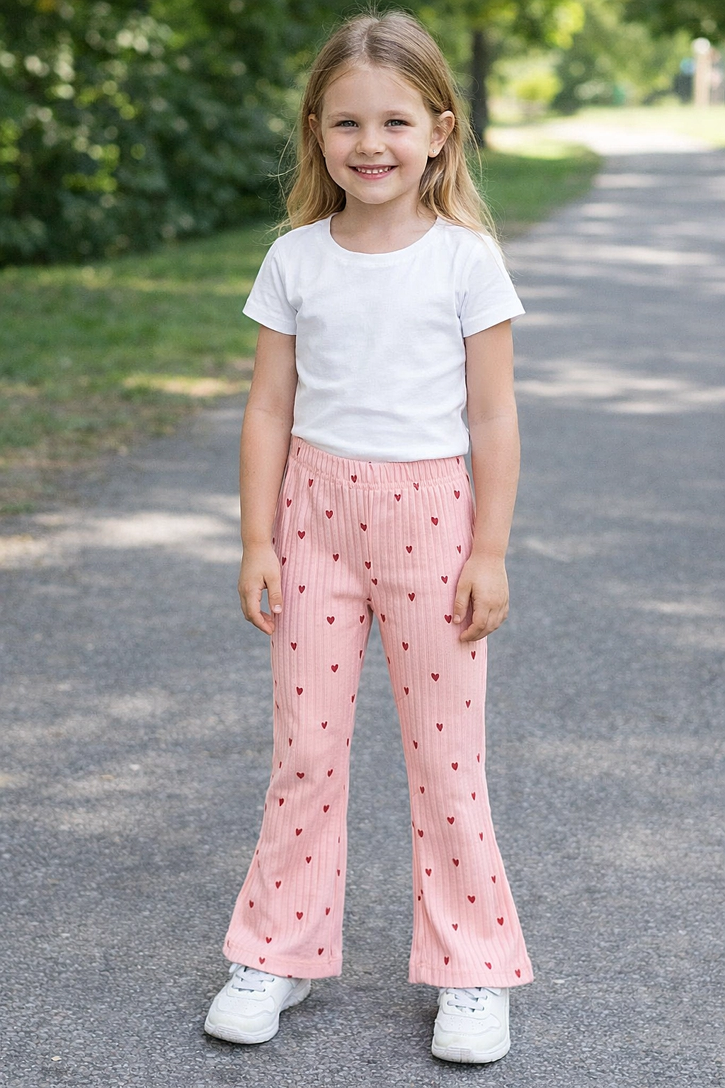 Dívčí legíny s rozšířené nohavice 