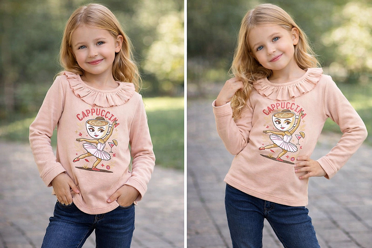 Divči halenka s potiskem Balerina Cappuccina 