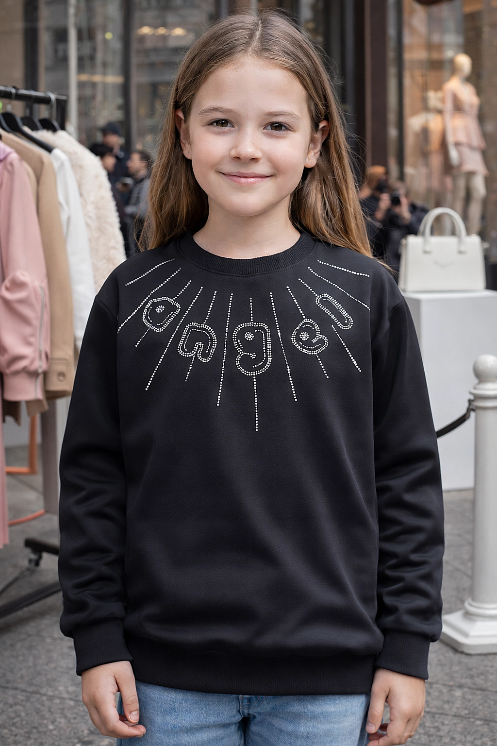 Dívčí mikina s dlouhým rukávem 