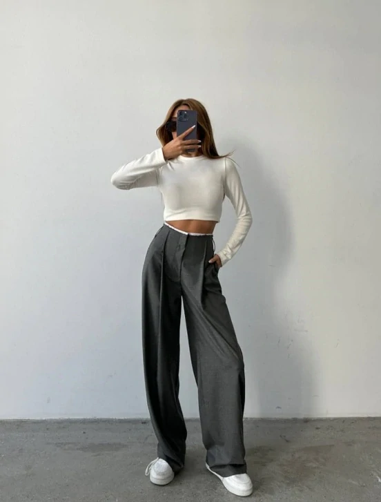 Dámské široké kalhoty 