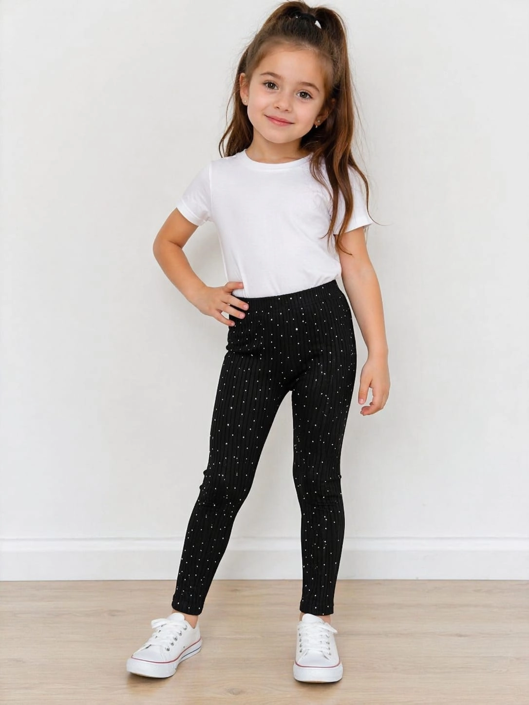 Dívčí legíny s kamínky