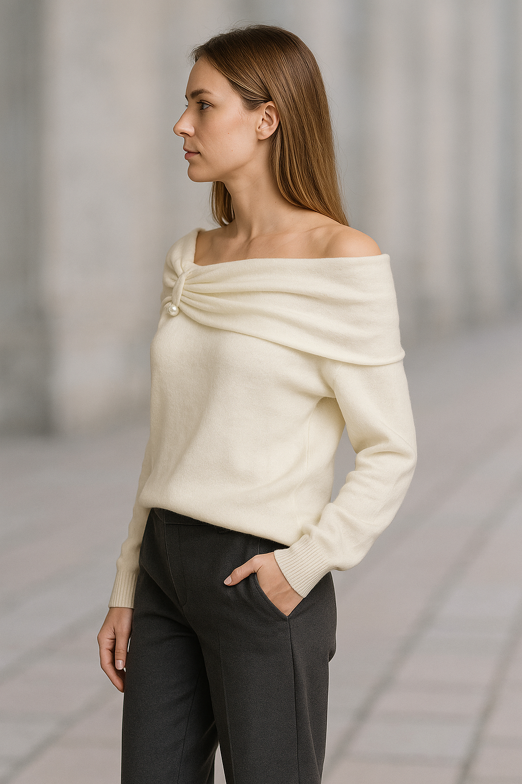 Dámský svetr bílý One Size