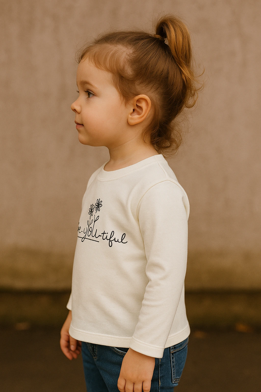 Dívčí mikina bílá s potiskem 