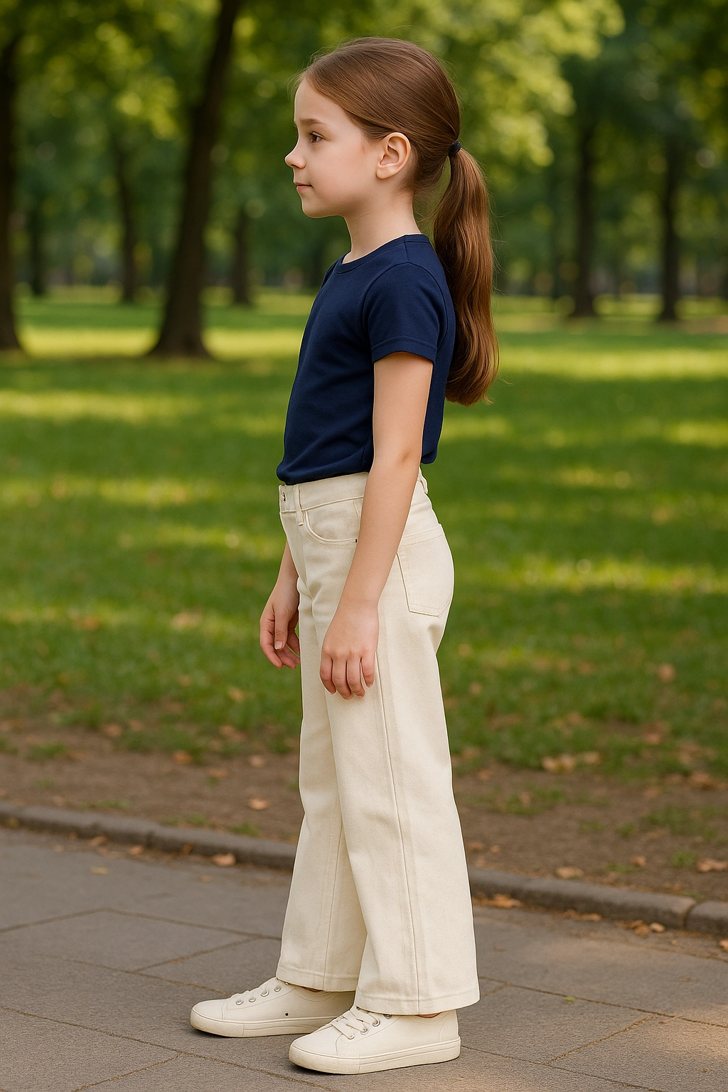 Dětské široké džíny pro holky 