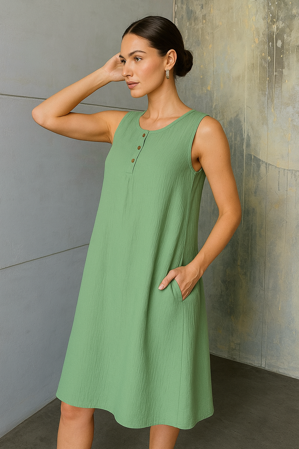 Letní lehké bavlněné dámské šaty OneSize