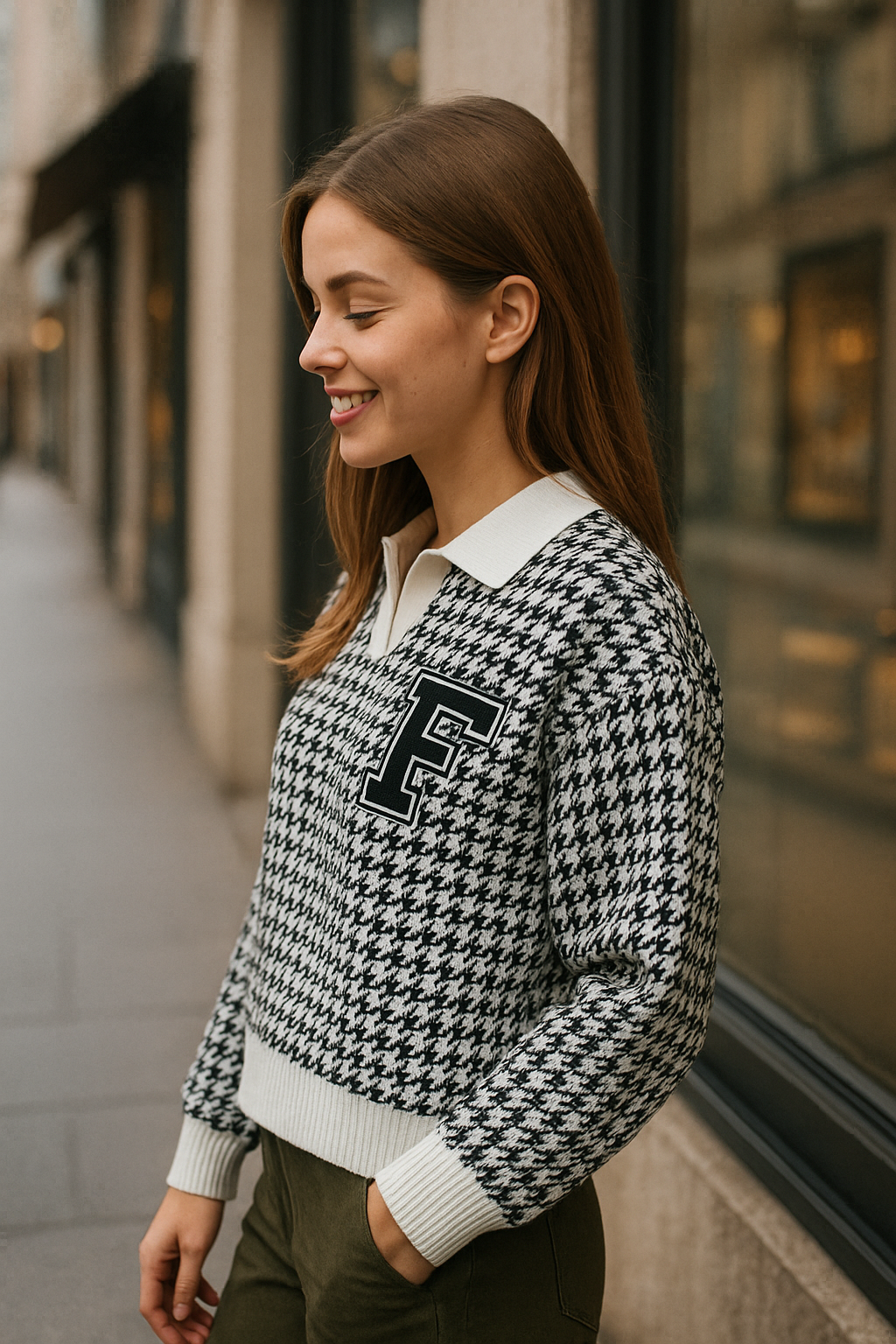 Dámský kontrastní svetr