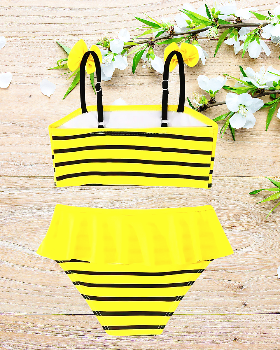 Roztomilé dvoudílné plavky-pro malé dívky 