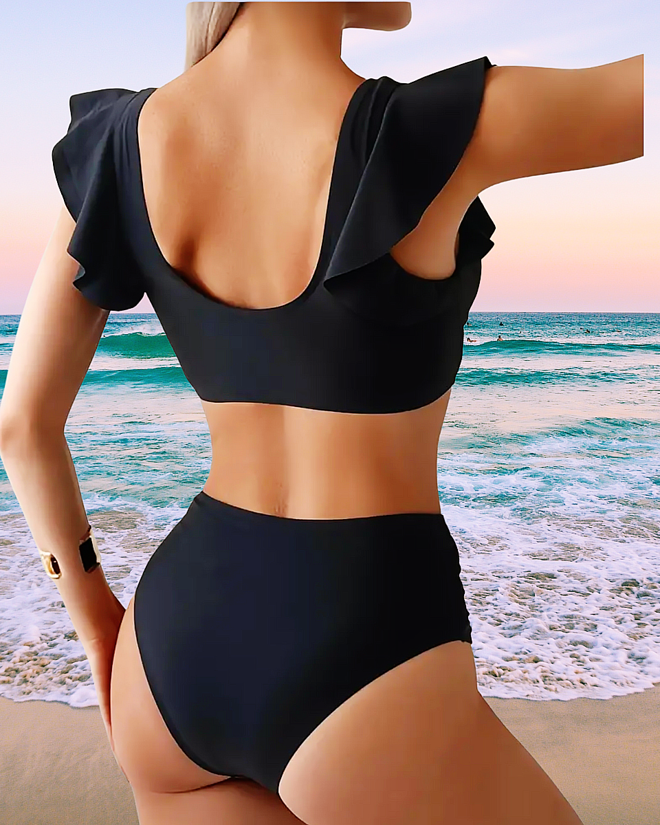 Dámské dvoudílné plavky černé 
