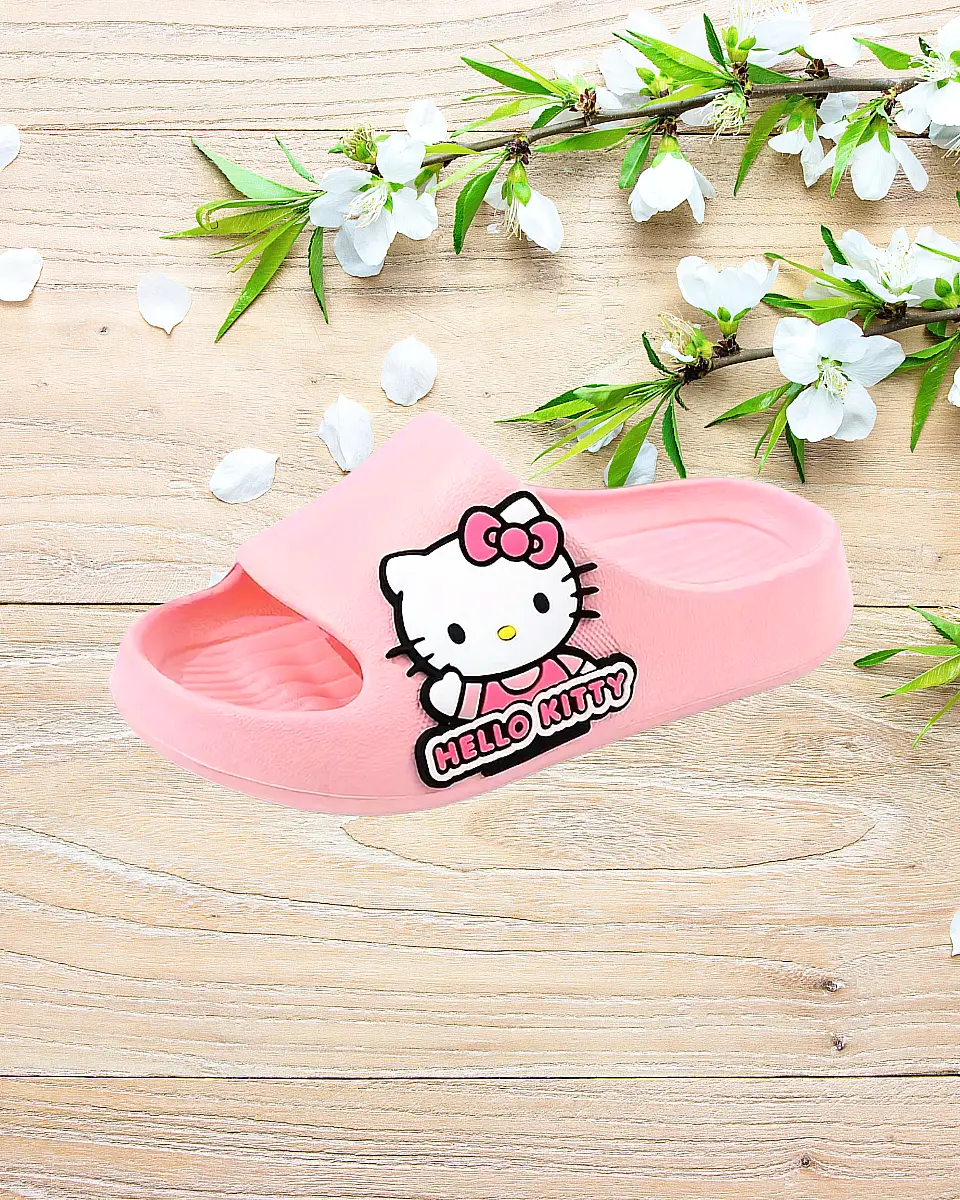 Gumové pantofle dívčí s nálepkou HELLO KITTY