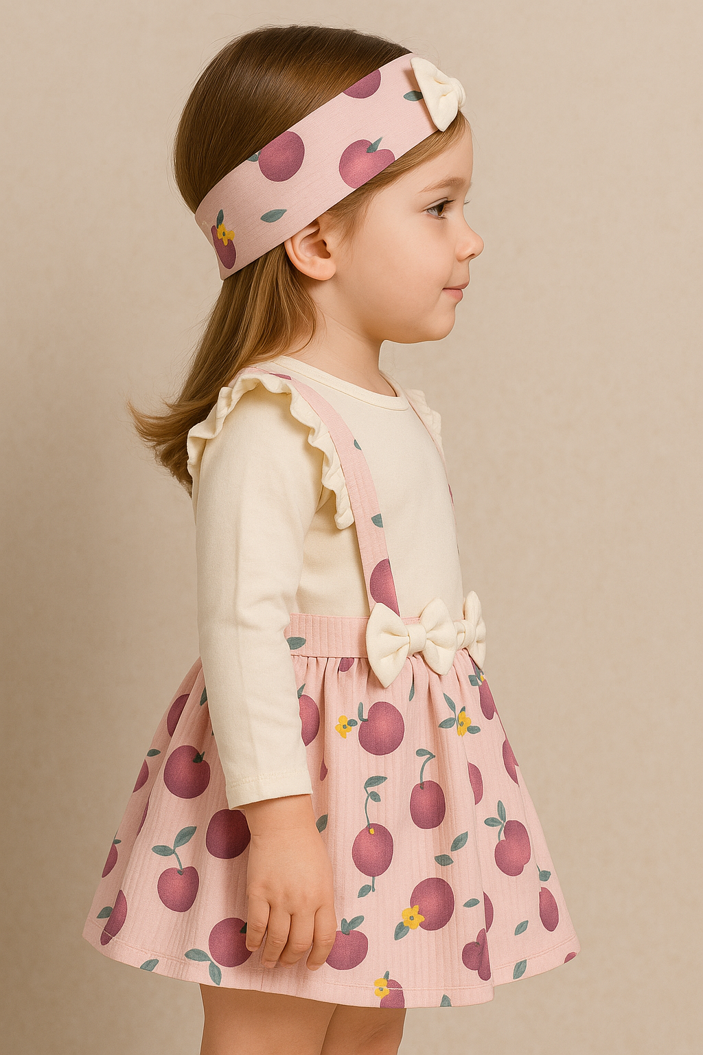 Souprava pro miminka mikina, šaty a mašlí 