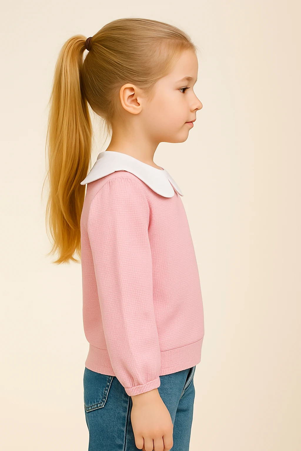 Dívčí mikina s velkým límcem 