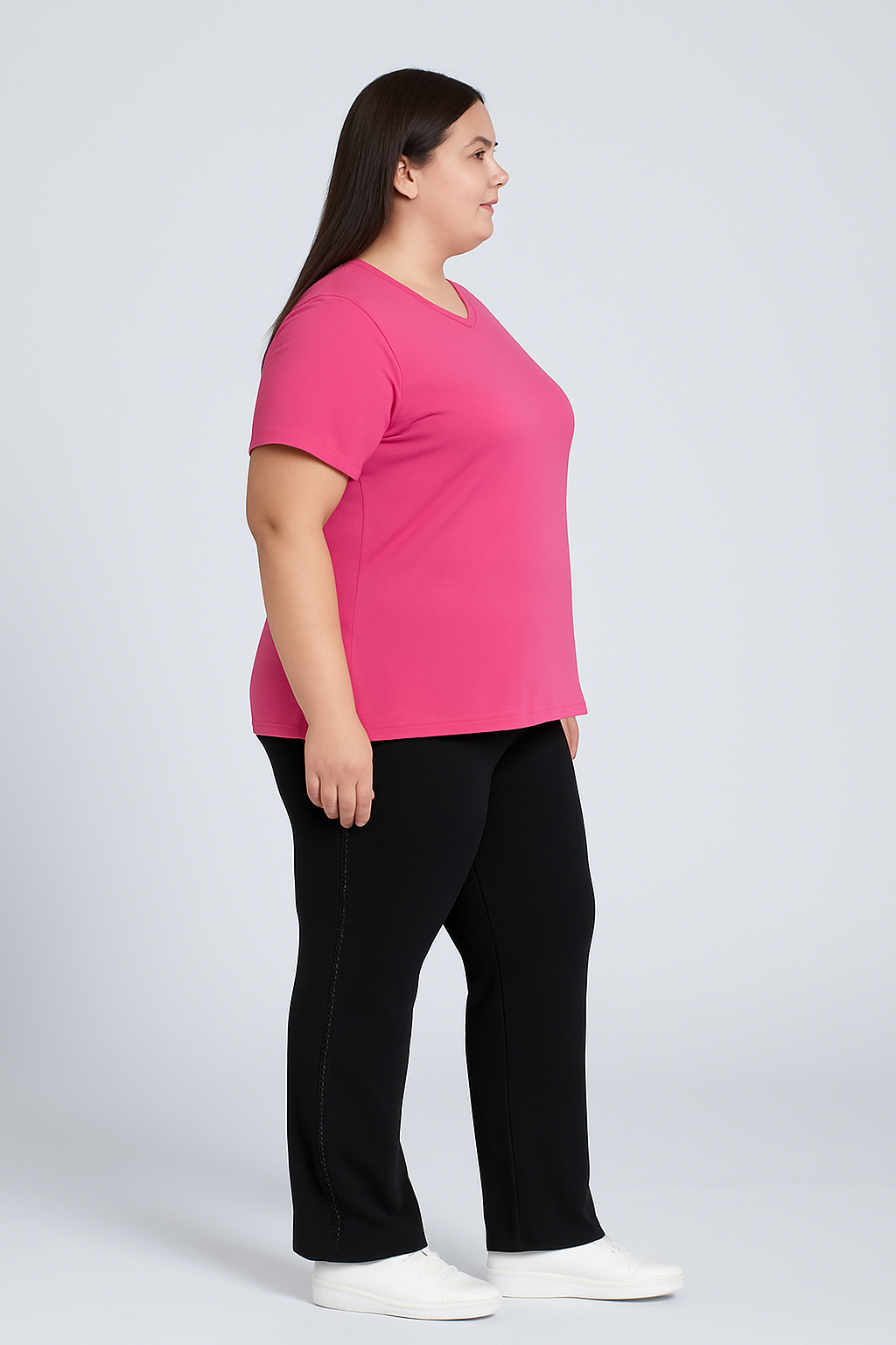 Dámské široké tepláky-velké velikosti 