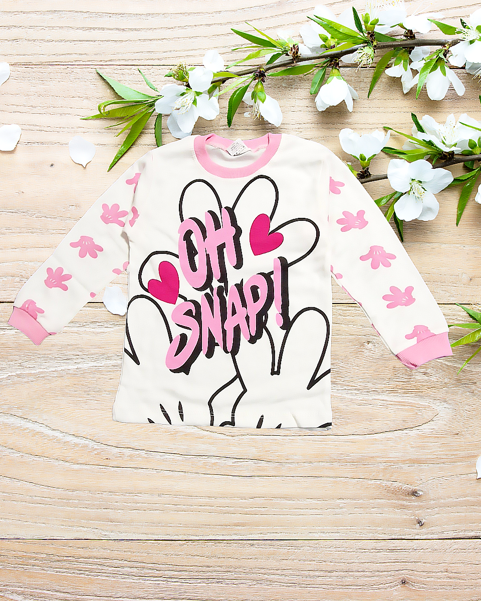 Dívčí bavlněné pyžamo s potiskem 