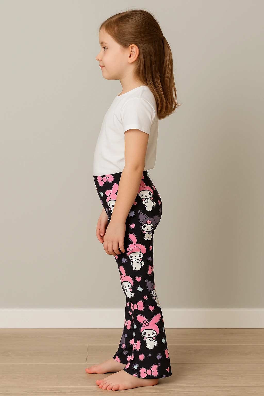 Dívčí legíny s rozšířenými nohavicemi