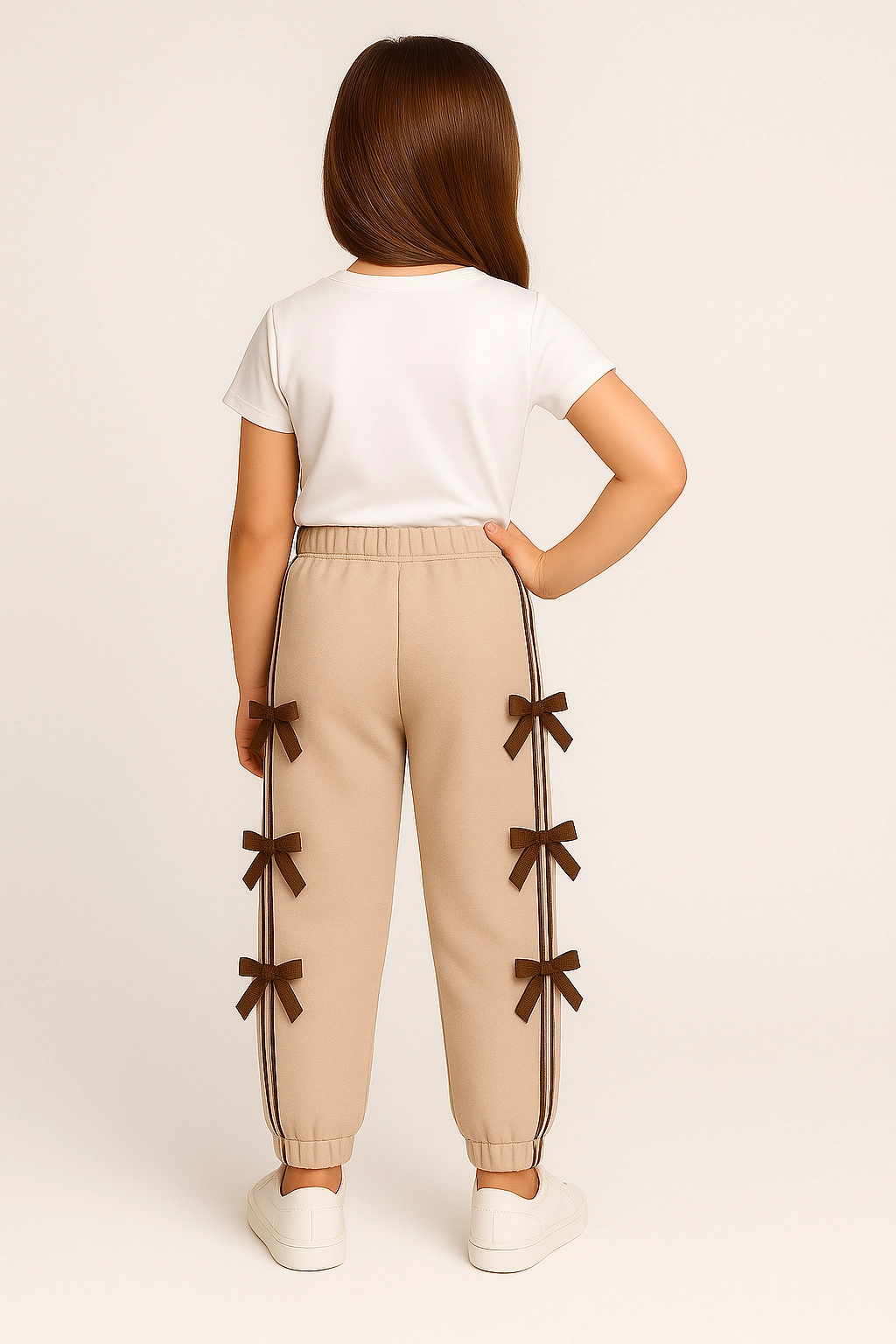 Dívčí tepláky s mašlí 