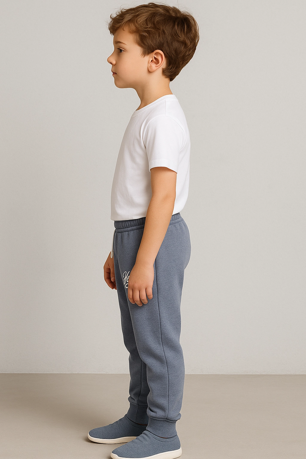 Chlapecké tepláky s fleecem a potiskem 