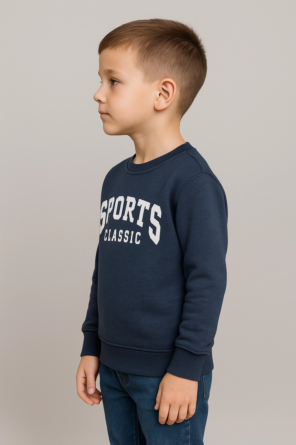 Chlapecká mikina s fleecem a potiskem 