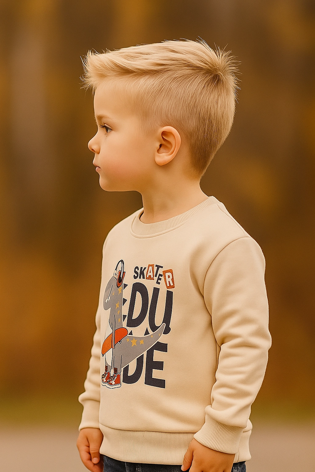 Chlapecká mikina s fleecem a potiskem 