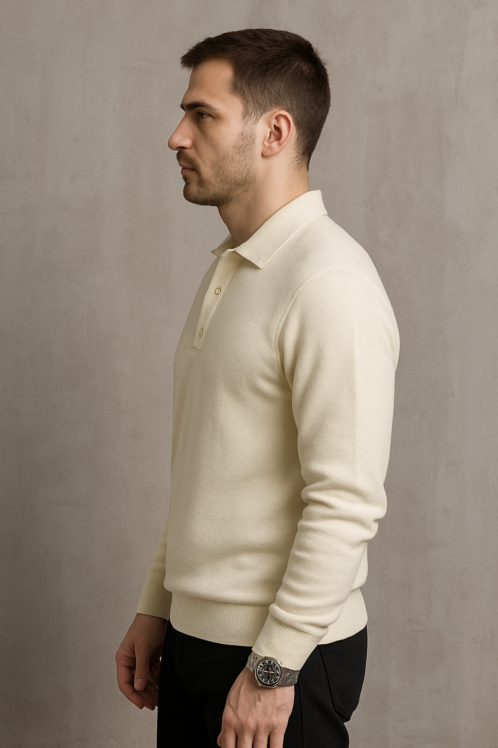 Pánský svetr Bílá-krémová barva 