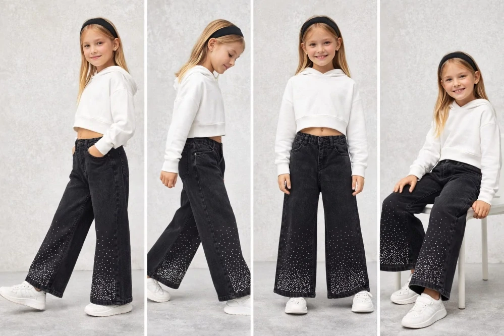 Dívčí džíny s kamínky