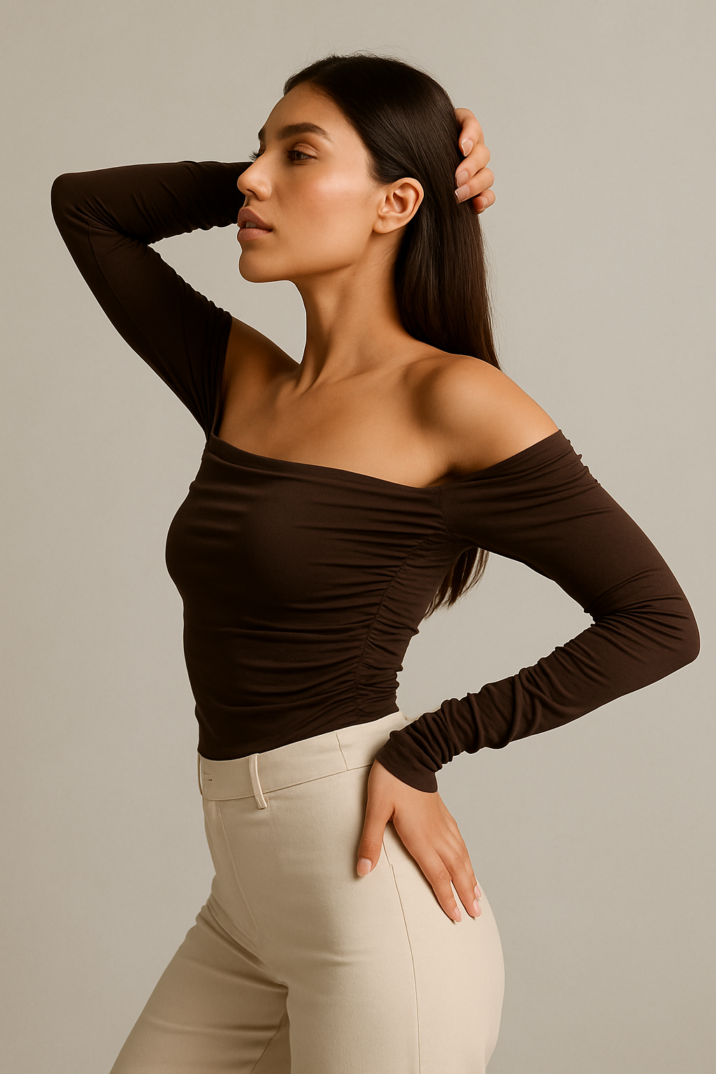  Halenka s odhalenými rameny