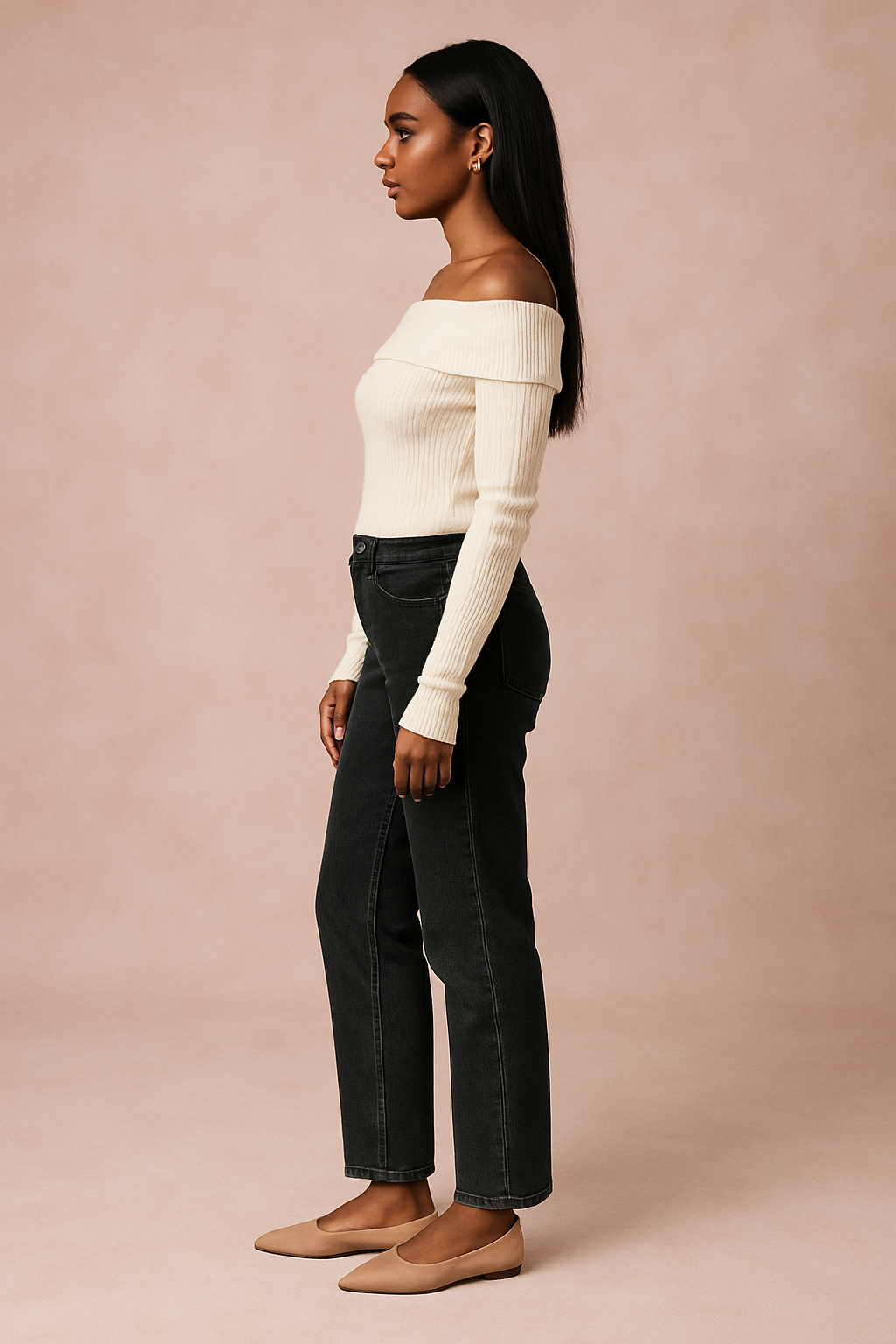 Svetr s odhalenými rameny